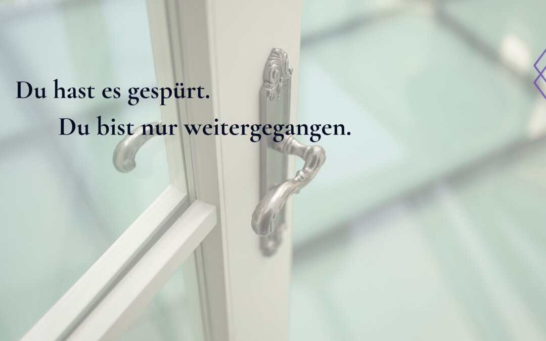 Du hast es schon gewusst. Du hast es nur übergangen.